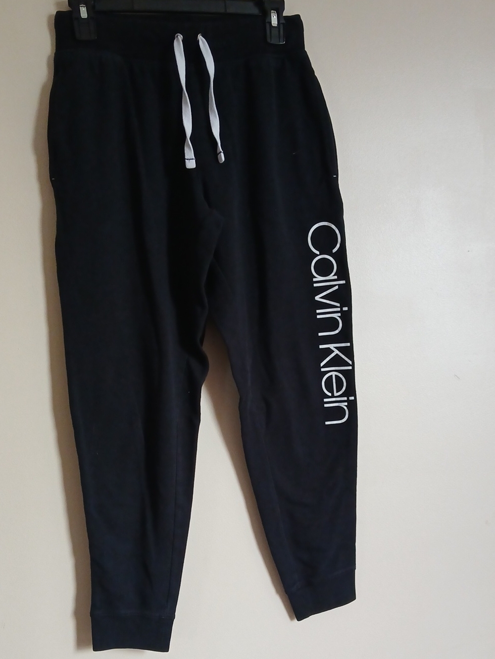 Calvin Klein Black Jogger Sweatpants with White Logo